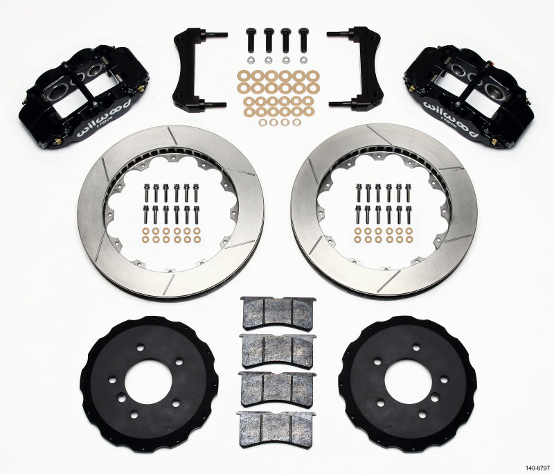 Wilwood BMW M3 E36 Forged Narrow Superlite 6R Front Big Brake Kit (13.06in) - Black / Slotted