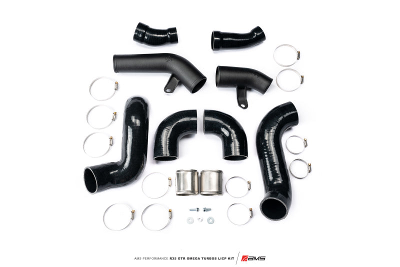 AMS Performance 2009+ Nissan R35 GTR Omega Turbo Kit 3in Lower Intercooler Pipes (Omega 9 & 14)