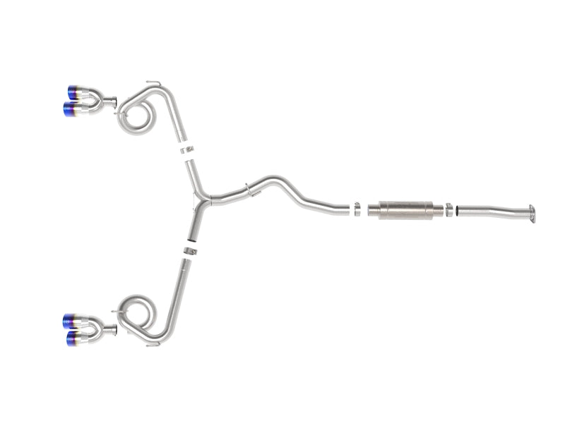 aFe Subaru WRX/STi 2015-2021 H4-2.0/2.5L Takeda 3in to 2-1/2in Stainless Steel Cat-Back Exhaust with Blue Flame Tip - photo 4