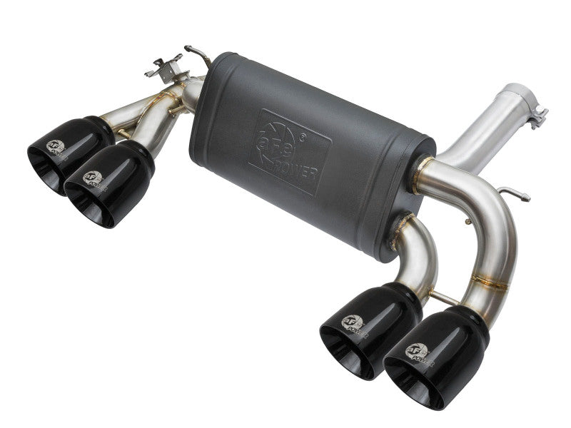 aFe MACH Force-Xp 3in - 2 1/2in Axle-Back 304 Stainless Steel Exhaust with Black Tips 2016-2017 BMW M2 (f87)