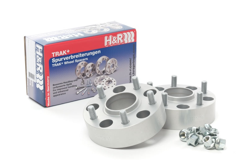 H&R Trak+ 25mm DRM Wheel Spacers - 5x114.3 - 70.5mm Center Bore - 14x1.50 Thread - Black (5065704SW)
