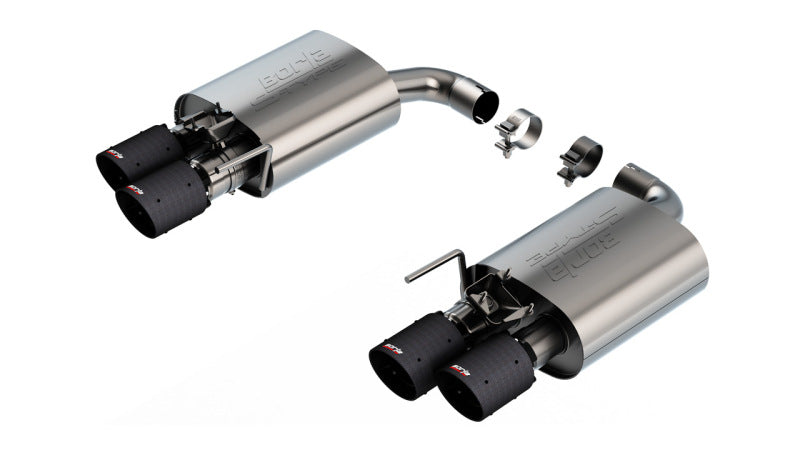 Borla 2024 Ford Mustang GT 5.0L V8 with Active Exhaust S-Type Axle-Back Exhaust System - Carbon Fiber