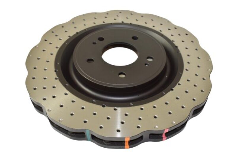 DBA Mitsubishi Lancer Evolution X 4000 Series Wave XD Drilled & Dimpled Rear Brake Rotor (DBA42225WXD)