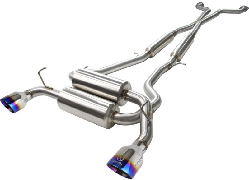 aFe Takeda 2-1/2in 304 Stainless Steel Cat-Back Exhaust Infiniti G37 08-13/Q60 2014-2015 V6-3.7 with Blue Flame Tips - photo 2