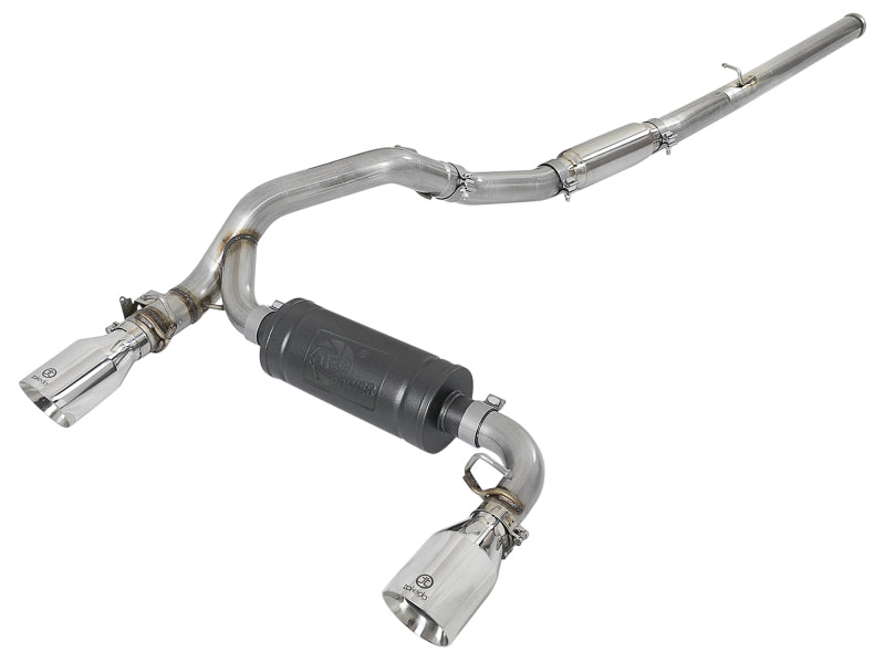 aFe Takeda 3in 304 Stainless Steel Cat-Back Exhaust with Polished Tip 2016-2018 Ford Focus RS 2.3L - photo 2