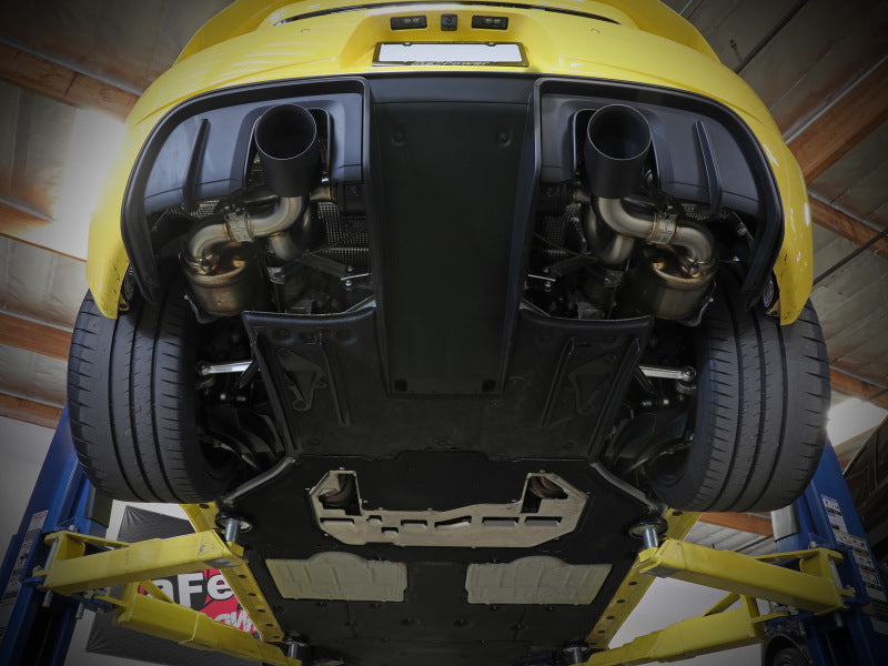 aFe MACH Force-Xp 2.25in-2.5in 304 Stainless Steel Exhaust Cat-Back 2020-2022 Porsche Cayman GT4 (718) - Carbon Tips - photo 5