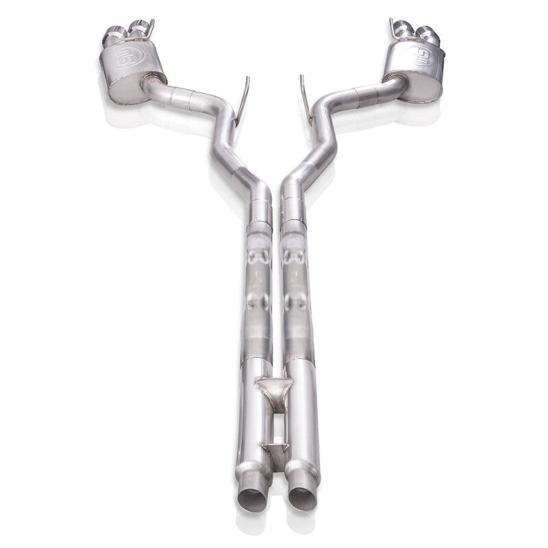 Stainless Works 2018+ Ford Mustang GT 3in Legend Series Cat-Back H-Pipe with Active Valves & Quad Tips - photo 2