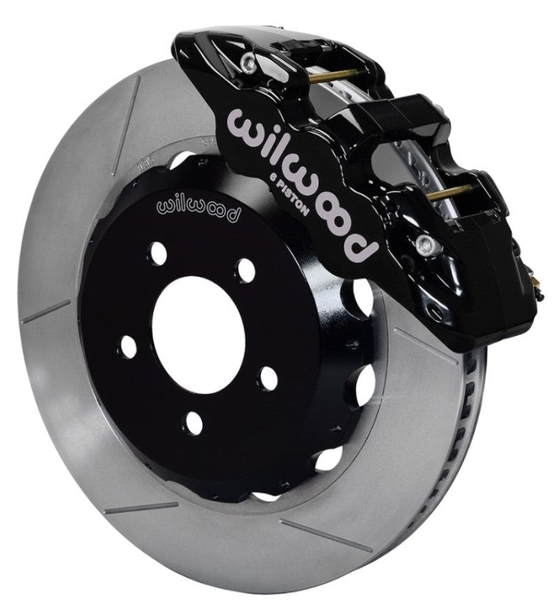 Wilwood 2016+ Chevrolet Camaro Aero6 Front Big Brake Kit (14in) - Black / Slotted