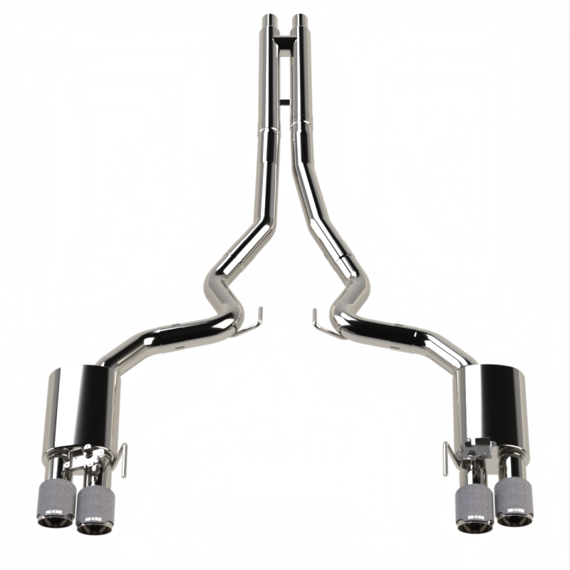 Kooks Headers 2018-2024 Ford Mustang GT 5.0 3in. Valved Touring Cat-Back Exhaust - Carbon Tips - photo 2