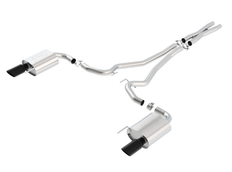 Borla Atak S Cat-Back 2015-2017 Ford Mustang GT 5.0L V8 MT/AT 2.5in pipe 4in tip (Black Chrome)