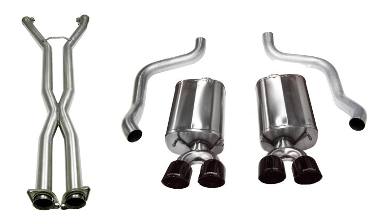 CORSA Performance 2009-2013 Chevrolet Corvette C6 6.2L V8 LS3 Manual Black Sport 3in Cat-Back