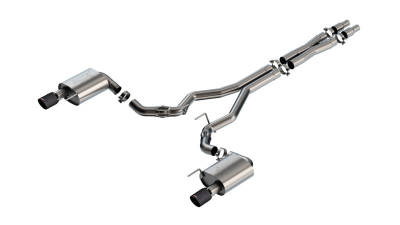 Borla 2024 Ford Mustang GT 5.0L V8 without Active Exhaust ATAK Cat-Back Exhaust System - Carbon Fiber