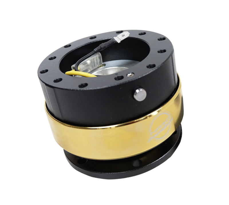 NRG Quick Release Gen 2.0 - Black Body / Chrome Gold Ring (SRK-200BK-CG)
