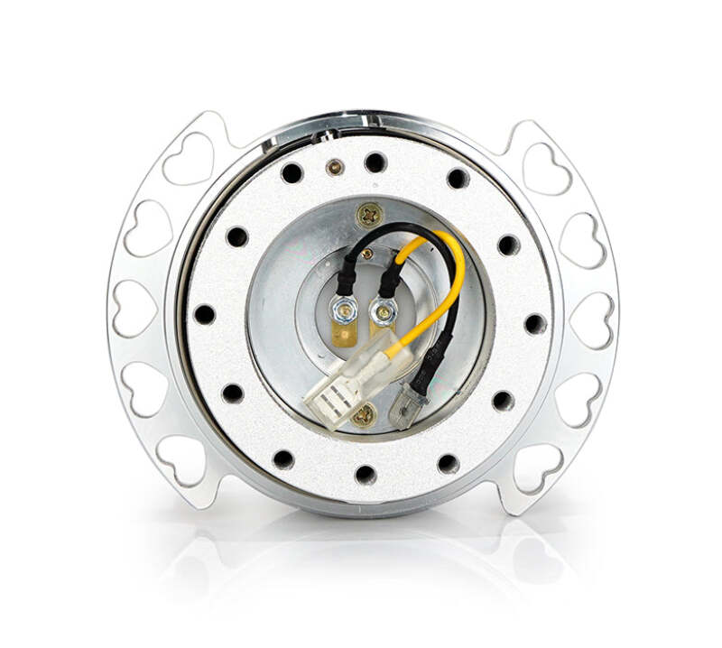NRG Quick Release Kit - Silver Body/ Shiny Chrome Heart Cutout Ring (SRK-222SL-SL) - photo 3