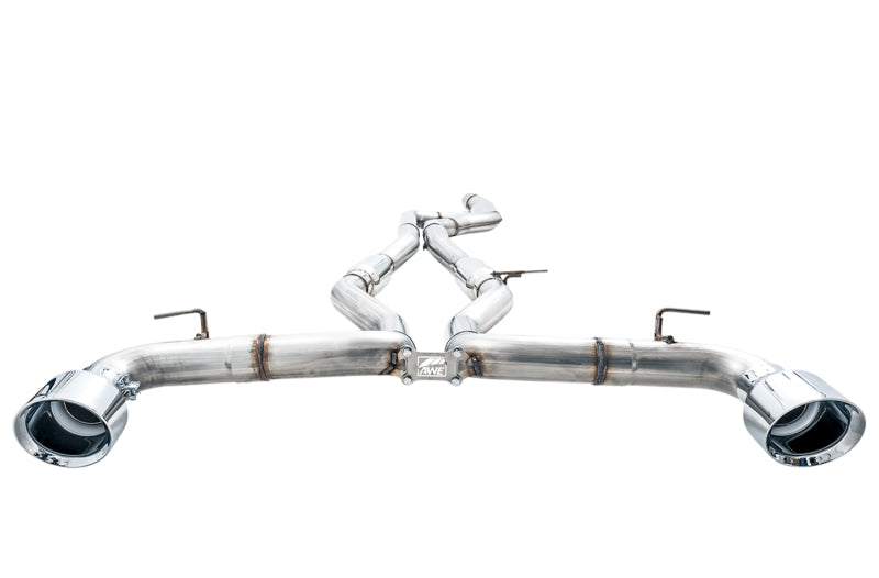 AWE Tuning 2020 Toyota Supra A90 Track Edition Exhaust - 5in Chrome Silver Tips - photo 3