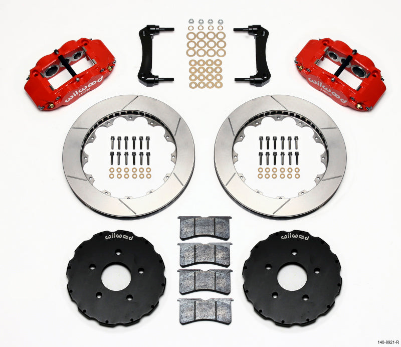 Wilwood 2005-2013 Chevrolet Corvette C6 Forged Narrow Superlite 6R Front Big Brake Kit (13.06in) - Red / Slotted