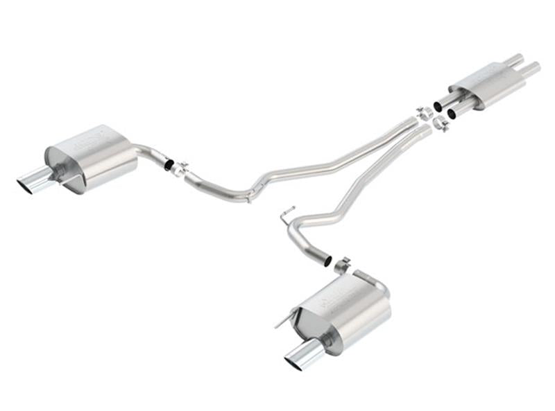 Borla ATAK Cat-Back 2015 Ford Mustang 3.7L V6 MT/AT 2.25in Pipe 4in Single Round Rolled Tips - photo 4