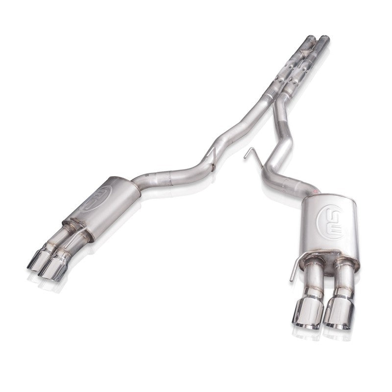 Stainless Works 2018+ Ford Mustang GT 3in Legend 304 Stainless Steel Cat-Back with H-Pipe Quad Polished Tips (No Valve) - photo 3