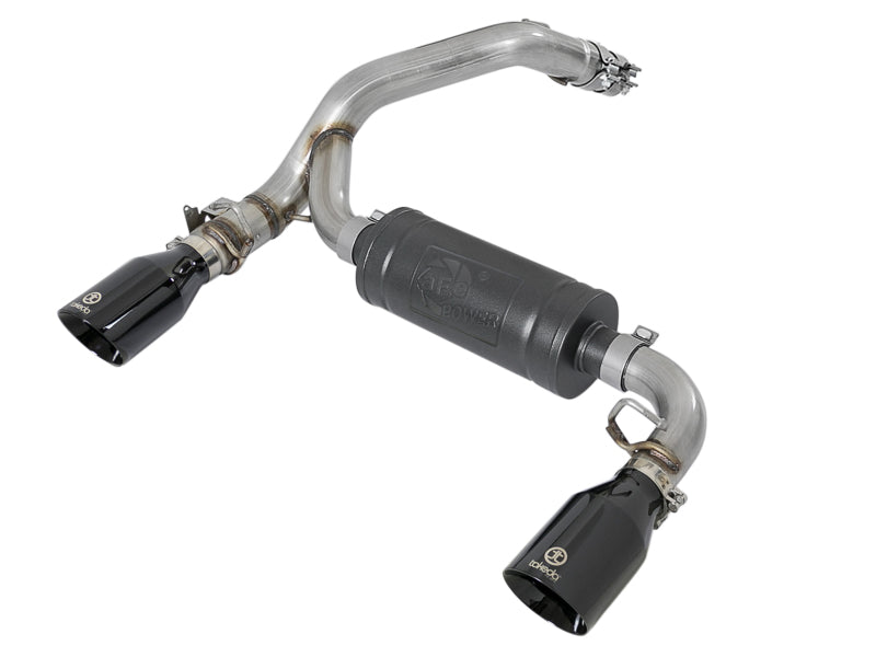 aFe Takeda 3in 304 Stainless Steel Axle-Back Exhaust System with Black Tip 2016-2018 Ford Focus RS 2.3L - photo 2