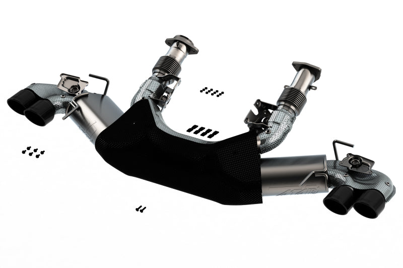 Borla 2020 Chevrolet Corvette C8 6.2 ATAK 3in Exhaust System Dual Round Rolled A/C Black Chrome Tips - photo 3