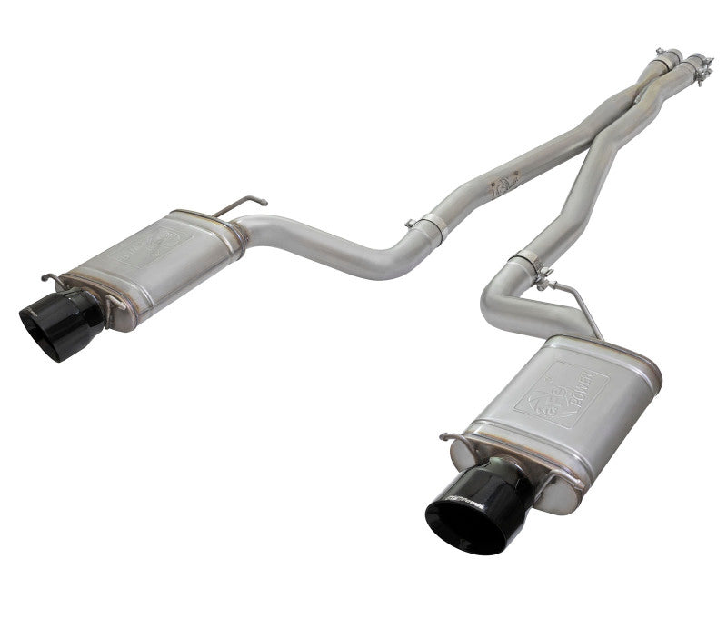 aFe MACH Force-Xp 3in Cat-Back Stainless Steel Dual Exhaust System with Black Tips 2009-2015 Cadillac CTS-V