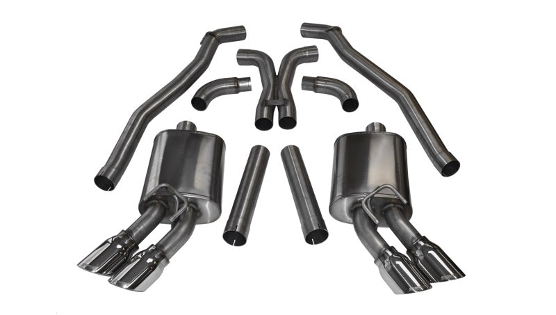 CORSA Performance 2012-2015 Chevrolet Camaro Coupe ZL1 6.2L V8 Polished Sport Cat-Back + XO Exhaust - photo 2