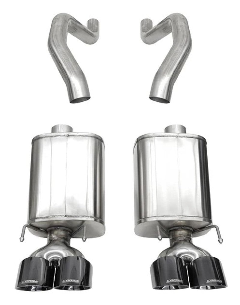 CORSA Performance 2006-2013 Chevrolet Corvette C6 Z06 7.0L / 2009-2013 ZR1 6.2L Black PVD Axle-Back Exhaust with 4.5in Twin Tips - photo 2