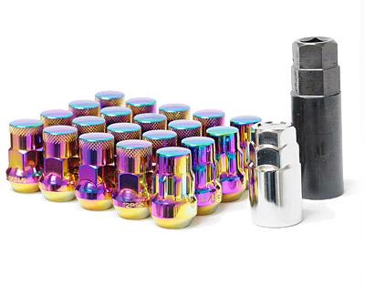 Muteki SR35 Closed End Lug Nuts w/ Lock Set - Purple 12x1.50 35mm (32926LP)