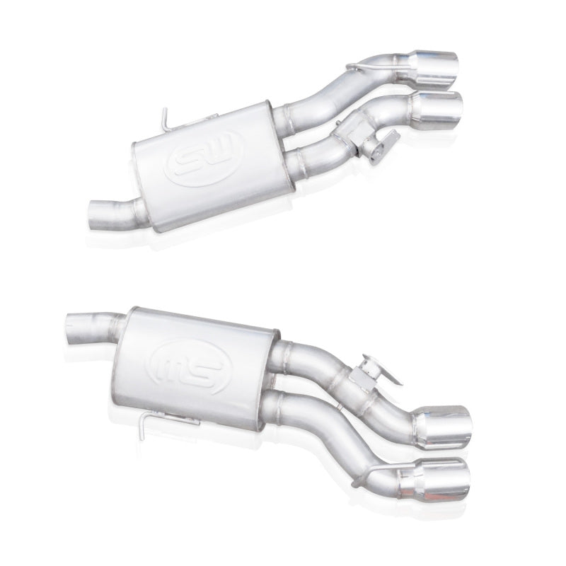 Stainless Works 2016-2018 Cadillac CTS-V Sedan Axle-Back System Dual-Mode Turbo Mufflers 4in Tips - photo 4