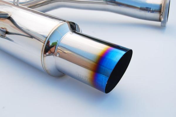Invidia 2008-2009 WRX Sedan 76mm (101mm tip) RACING Titanium Tip Cat-Back Exhaust - photo 2