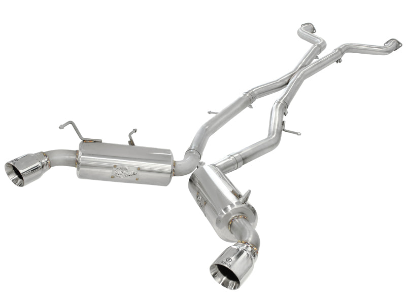 aFe Takeda 2.5inch Stainless Steel Exhaust Cat-Back 2009-2013 Nissan 370Z V6 3.7L Polished Tips - photo 3
