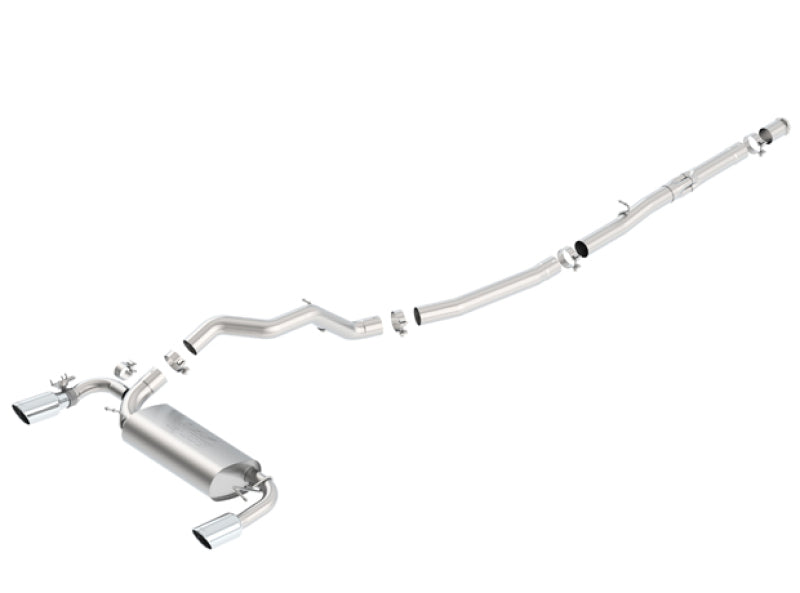 Borla 2016-2017 Ford Focus RS 2.3L MT Round Angle-Cut Tips Split Rear Exit ATAK Cat-Back Exhaust