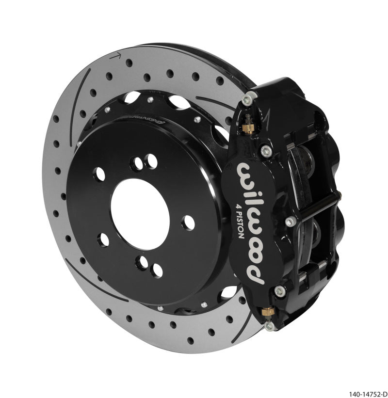 Wilwood 2000-2006 BMW M3 E46 Narrow Superlite 4R Rear Big Brake Kit (12.88in) - Black / Drilled & Slotted