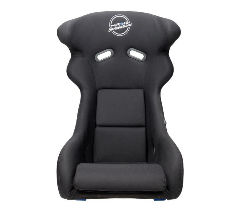 NRG FRP Bucket Seat - White Finish with Arrow Embroidery And Blue Side Mount Bracket (FRP-600WT) - photo 3