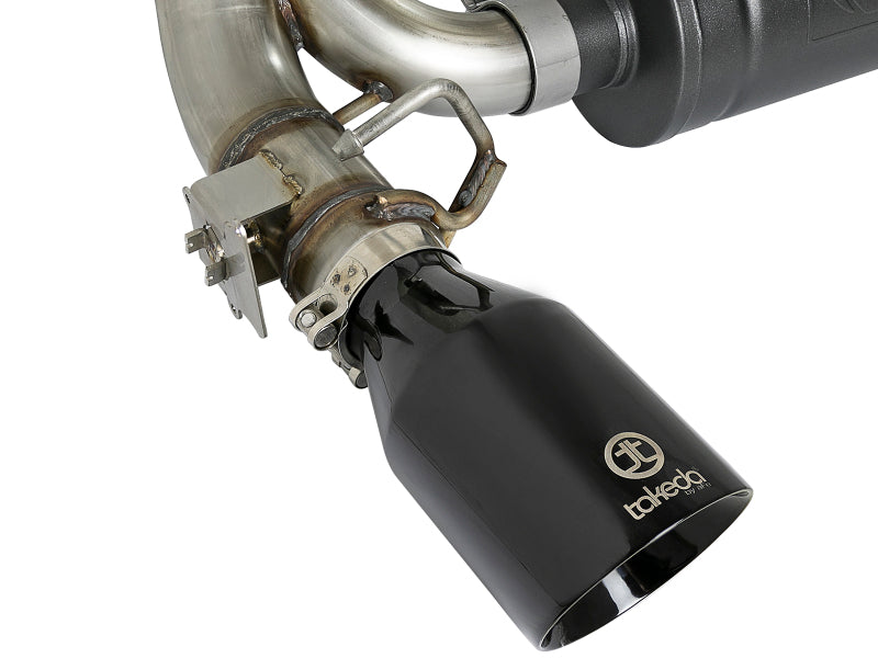 aFe Takeda 3in 304 Stainless Steel Axle-Back Exhaust System with Black Tip 2016-2018 Ford Focus RS 2.3L - photo 3