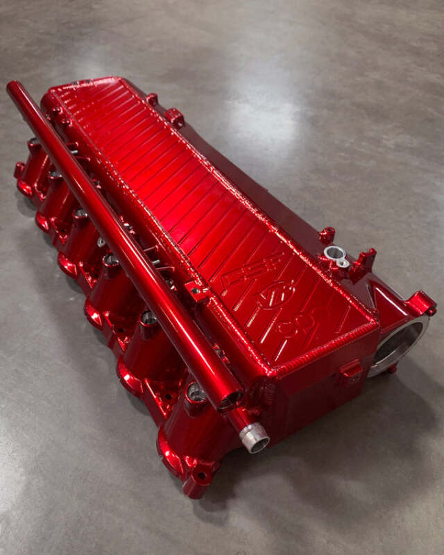 CSF charge-air cooler manifold, candy apple red