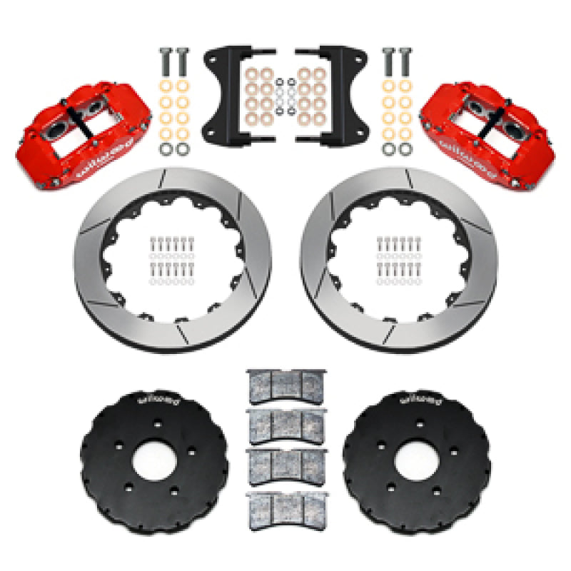 Wilwood 2014-2019 Chevrolet Corvette C7 Forged Narrow Superlite 6R Front Big Brake Kit (13.06in) - Red / Slotted