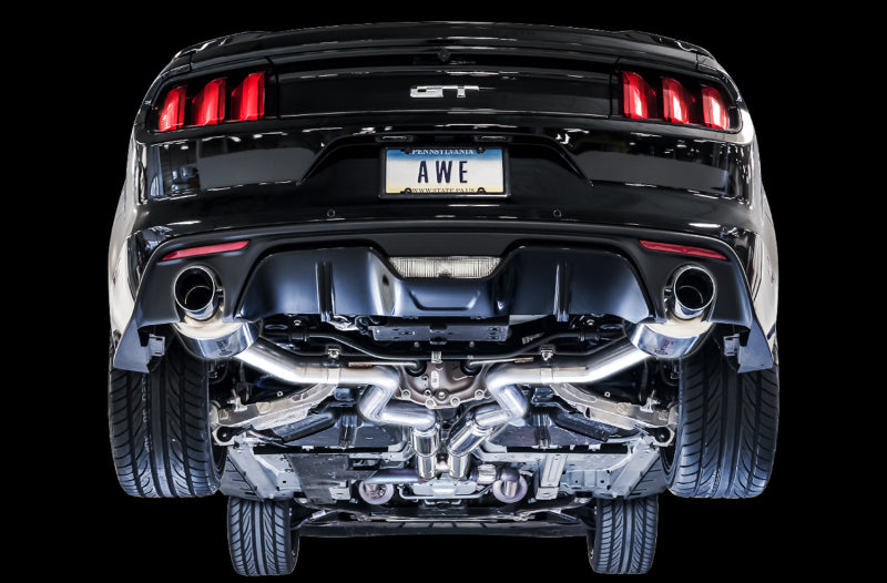 AWE Tuning S550 Mustang GT Cat-Back Exhaust - Touring Edition (Chrome Silver Tips) - photo 3