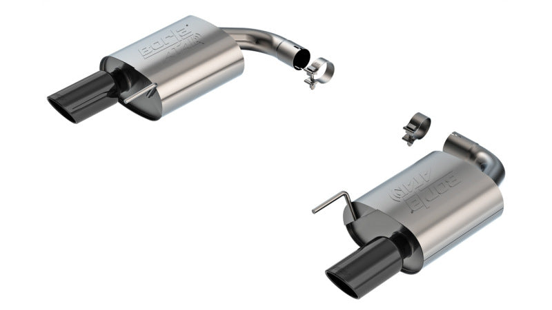 Borla 2024 Ford Mustang GT 5.0L V8 without Active Exhaust ATAK Axle-Back Exhaust System - Black Chrome