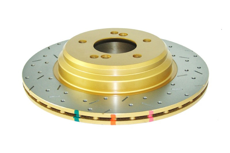 DBA BMW M3 (E46) 4000 Series XS Drilled & Slotted Rear Brake Rotor, Gold Hat (DBA42851XS)