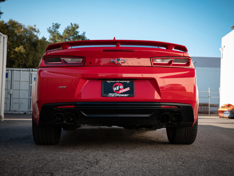 aFe POWER MACH Force-Xp 3in Axle-Back Exhaust 2016-2020 Chevrolet Camaro SS V8 6.2L without Mufflers - Black - photo 4