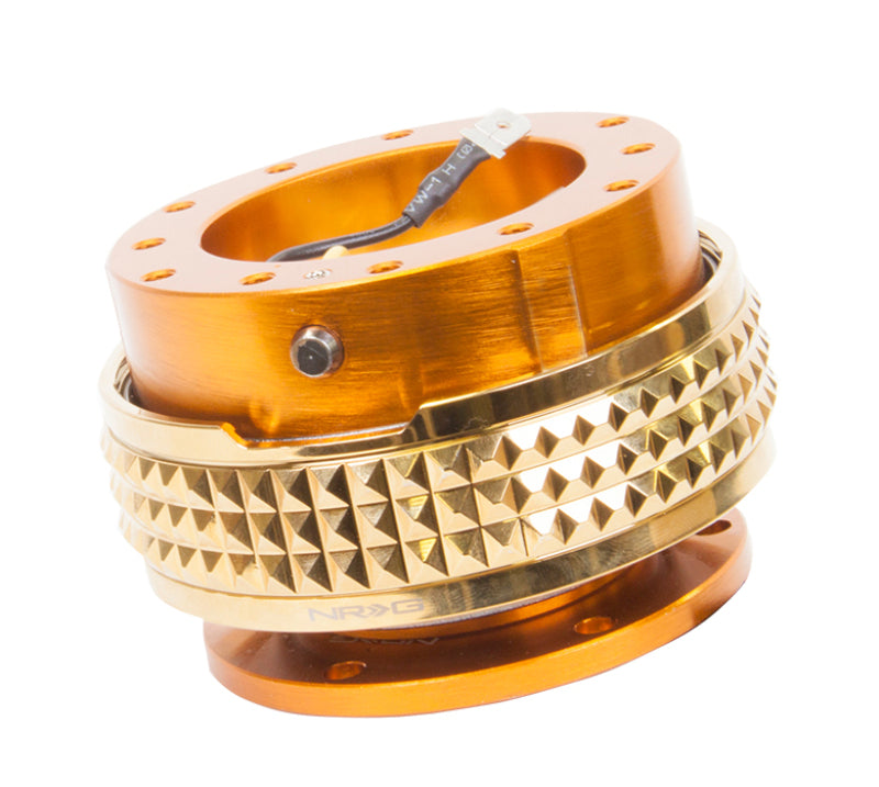 NRG Quick Release Kit - Pyramid Edition - Rose Gold Body / Chrome Gold Pyramid Ring (SRK-210RG/CG)