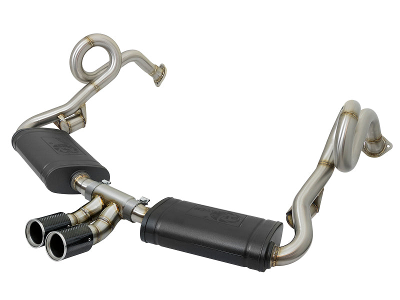 aFe MACH Force-Xp 2in 304 Stainless Steel Cat-Back Exhaust with Carbon Fiber Tips 2013-2016 Porsche Boxster 2.7L/3.4L