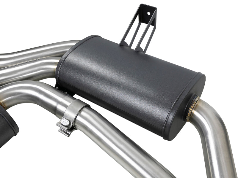 aFe MACH Force-Xp 2.5 IN 304 Stainless Steel Cat-Back Exhaust System with Black Tips 2001-2006 BMW M3 (E46) - photo 4