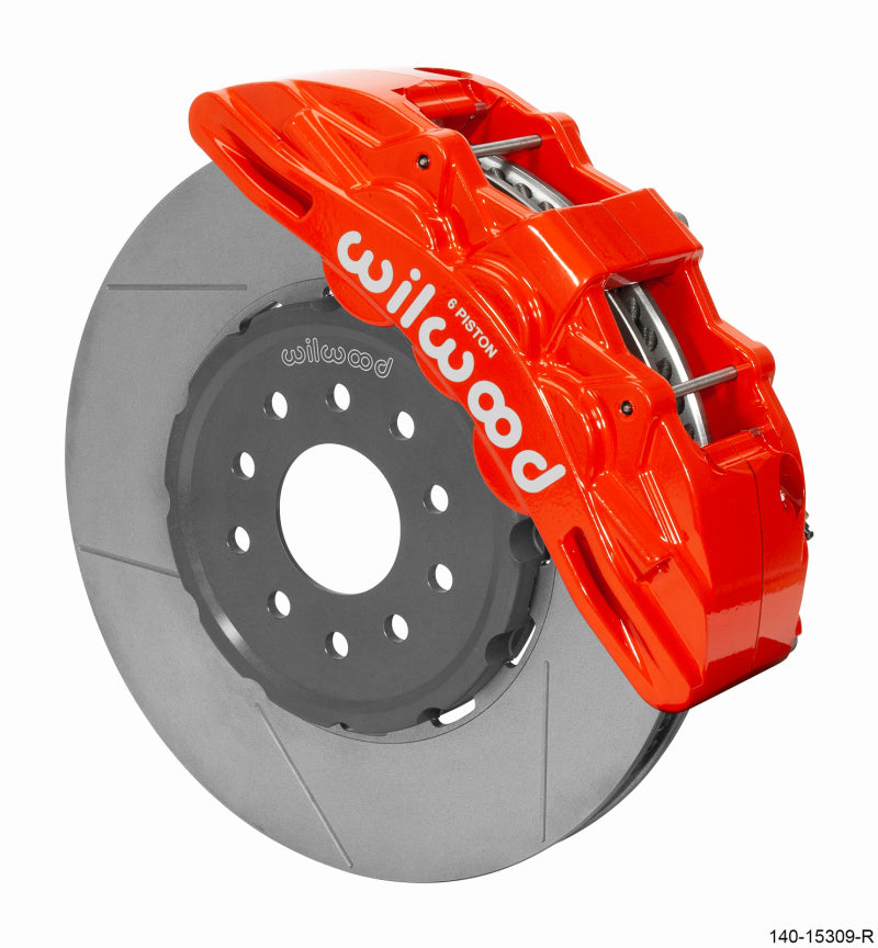 Wilwood 2005-2013 Chevrolet Corvette C6 SX6R Front Big Brake Kit (14in) - Red / Slotted