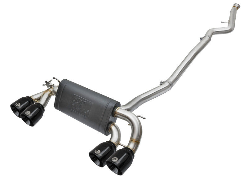 aFe 2016-2018 BMW M2 L6-3.0L MACH Force-Xp 3in to 2.5in 304 Stainless Steel Cat-Back Exhaust System-Quad Black Tips