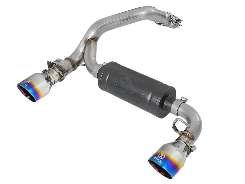 aFe Takeda 3in 304 Stainless Steel Axle-Back Exhaust System with Blue Flame Tip 2016-2018 Ford Focus RS 2.3L - photo 2