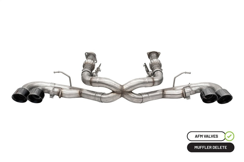 CORSA Performance 2020-2025 Corvette C8 3in Xtreme Cat-Back Exhaust 4.5in Blk Quad Tips - Integrates stock AFM Valve - photo 3