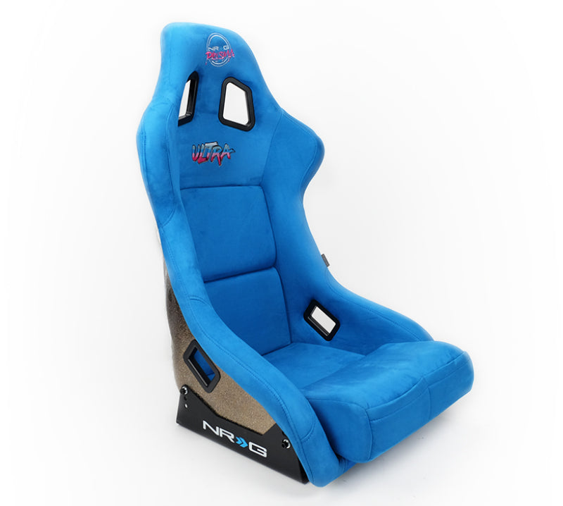NRG FRP Bucket Seat ULTRA Edition - Large (Blue Alcantara/Gold Glitter Back) (FRP-302BL-ULTRA) - photo 2