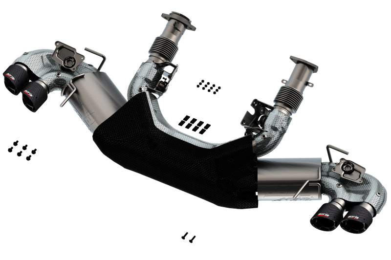 Borla 2020 Chevrolet Corvette C8 6.2L ATAK 3in Exhaust System Dual Round Angle Cut Carbon Fiber Tips - photo 2